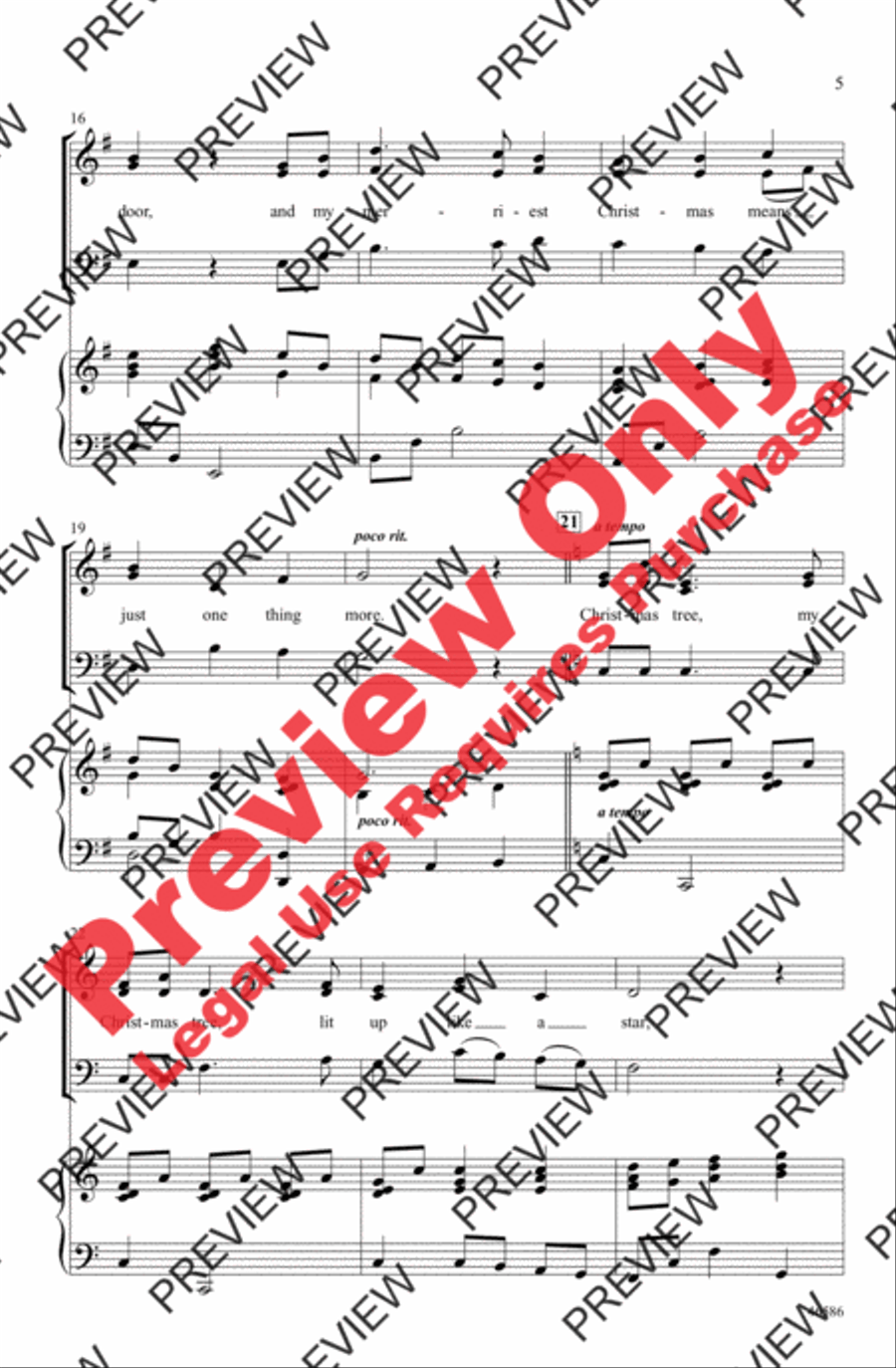My Christmas Tree 3-Part scores gallery preview page 4