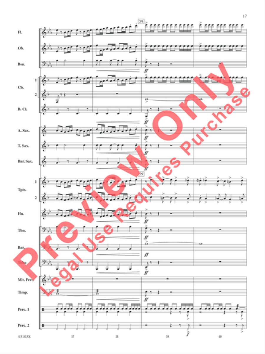The Silver Quill Concert Band scores gallery preview page 17
