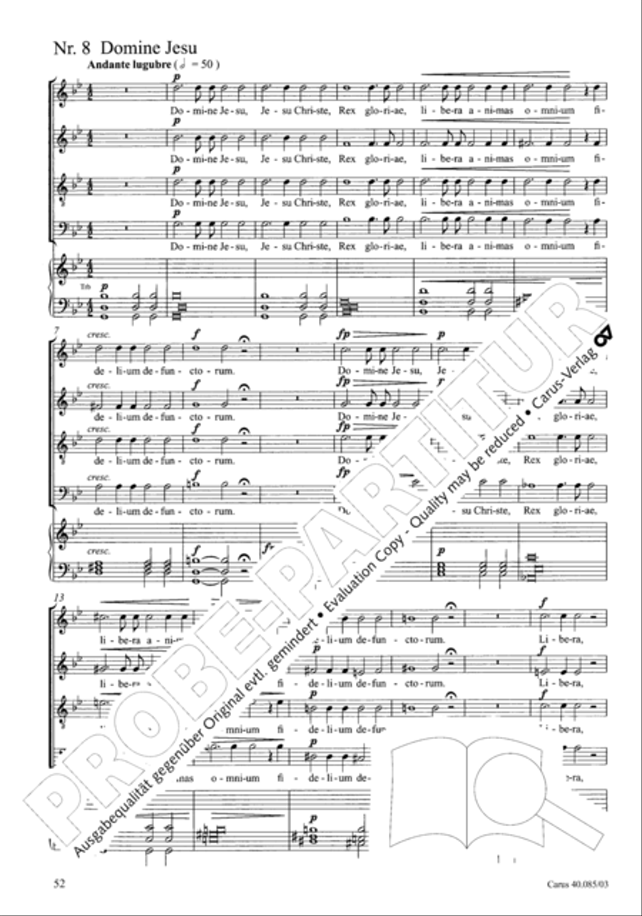 Missa pro defunctis Missa pro defunctis 4-Part scores gallery preview page 53