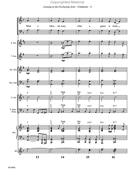 Leaning on the Everlasting Arms - Instrumental Ensemble Score and Parts image number null