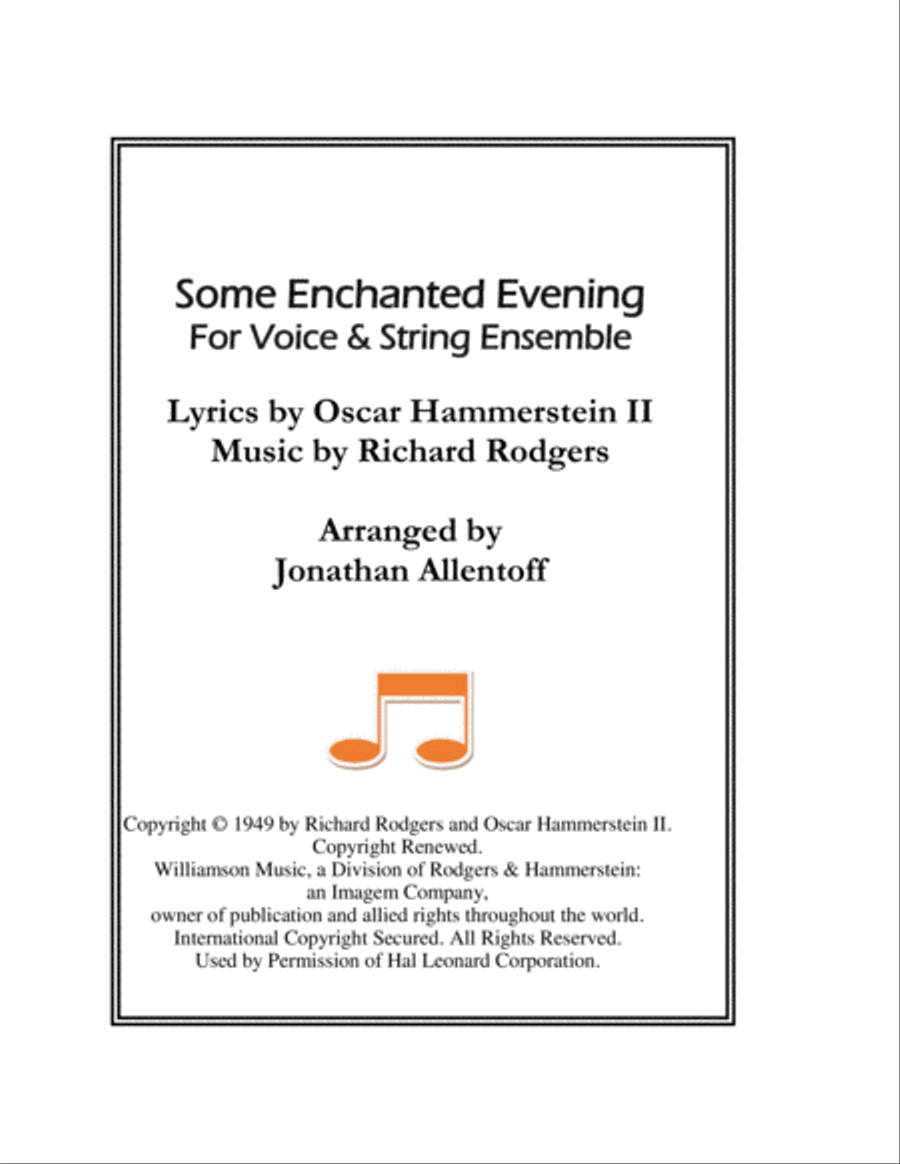 Some Enchanted Evening Small Ensemble scores gallery preview page 1