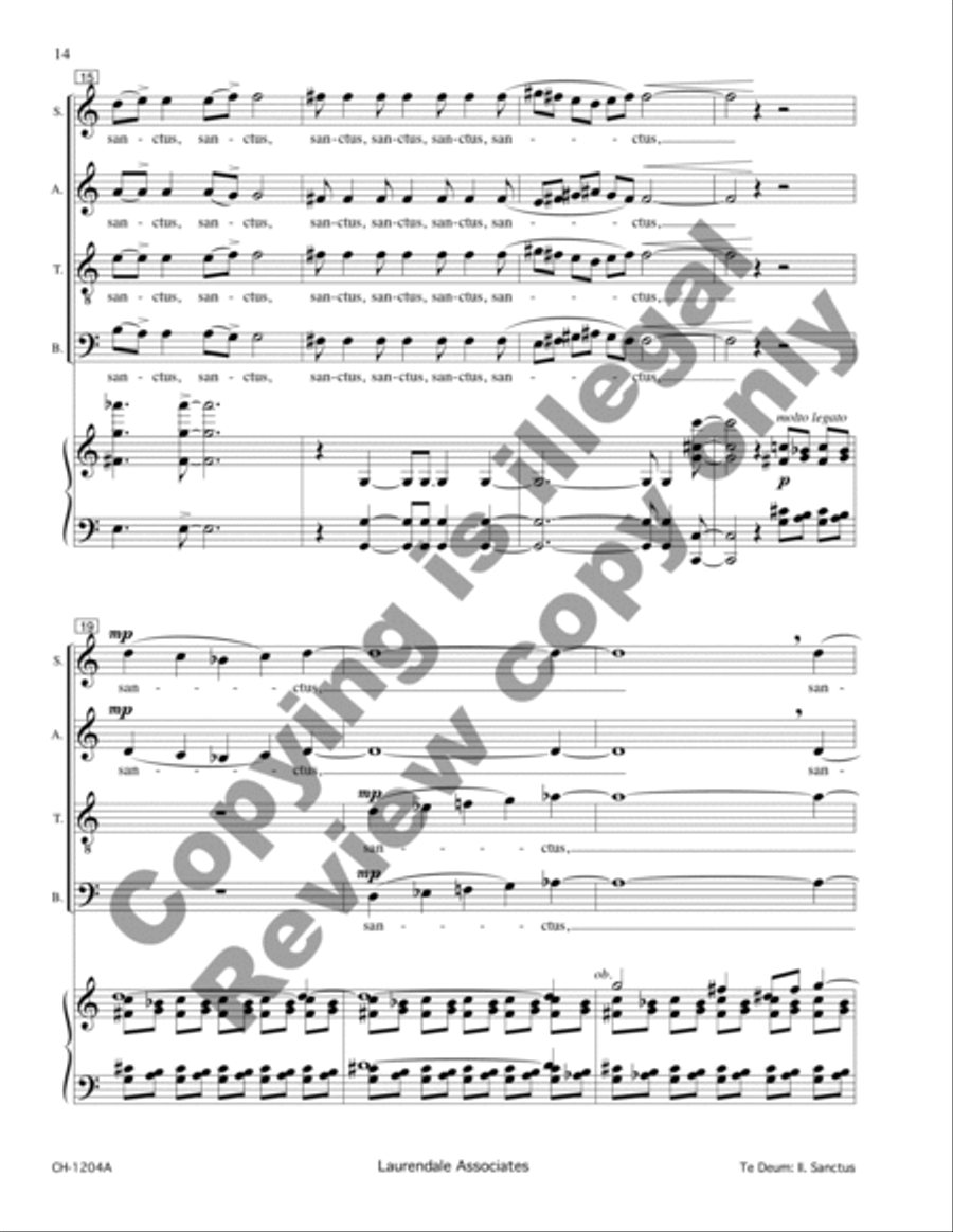 Te Deum 4-Part scores gallery preview page 12