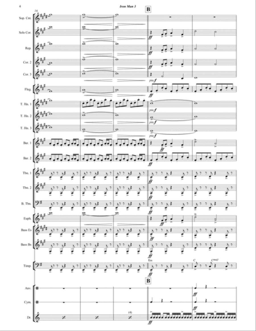 Iron Man 3 Brass Band scores gallery preview page 5
