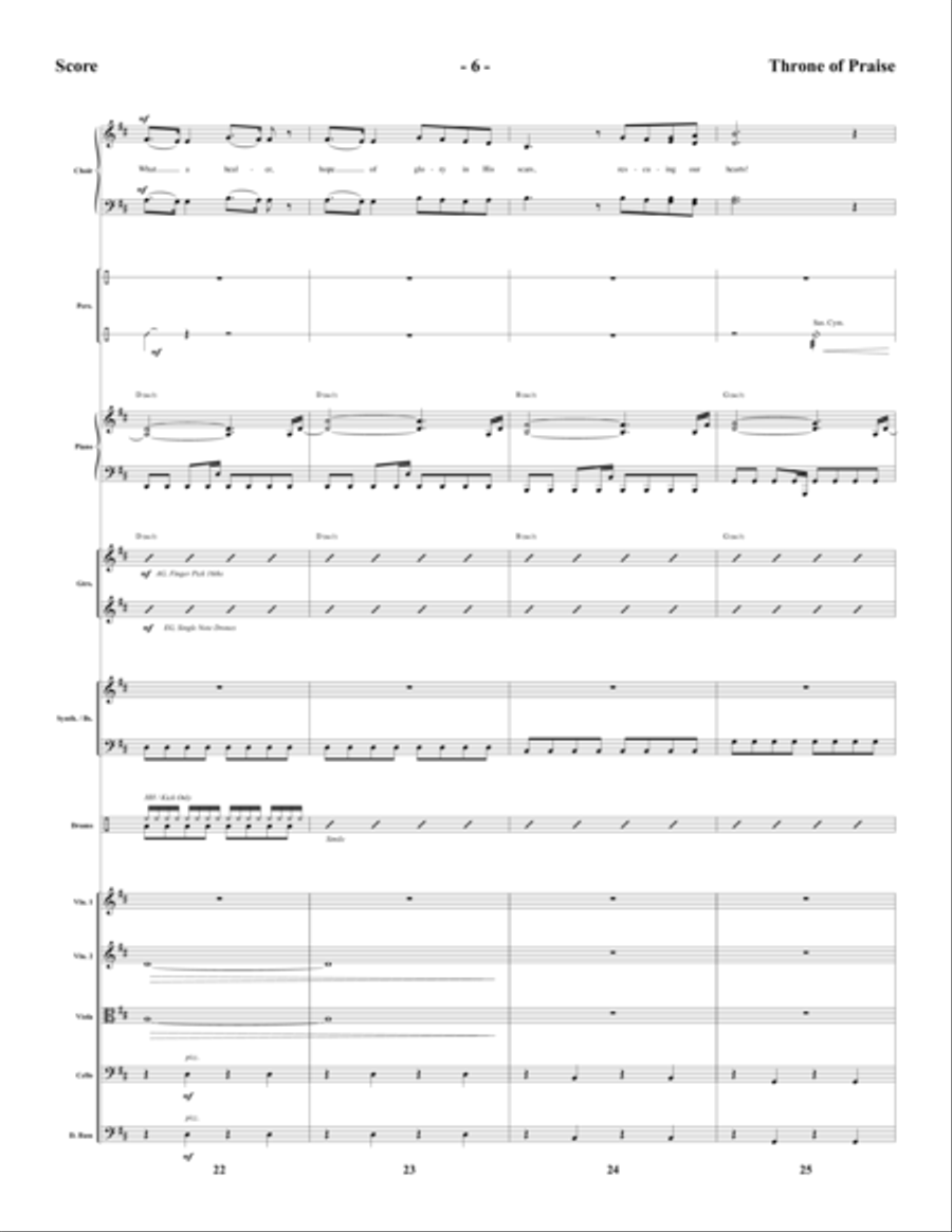 Throne of Praise - Full Score Choir scores gallery preview page 6