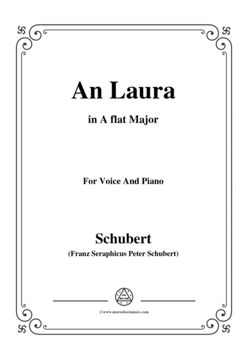 Schubert-An Laura,in A flat Major,for Voice&Piano image number null