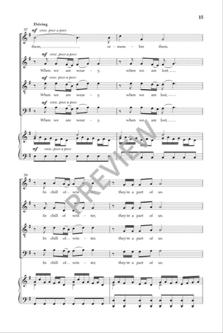 We Remember Them (SATB) 4-Part scores gallery preview page 16