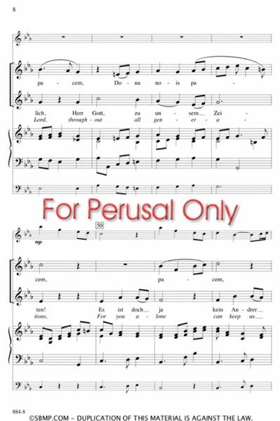 Mendelssohn's Prayer for Peace - SA Octavo image number null