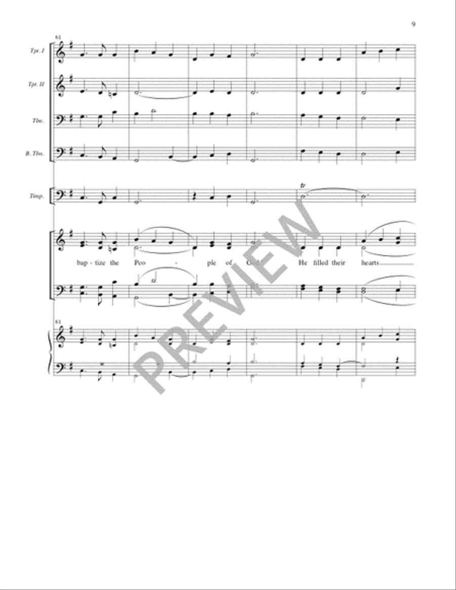 Drawn by His Word - Full Score and Parts Horn scores gallery preview page 10