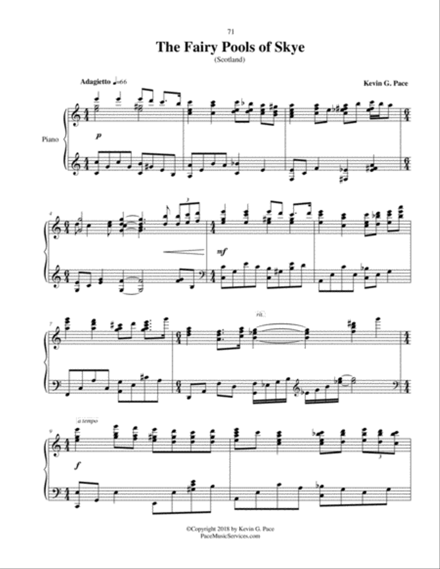 The Fairy Pools of Skye (Scotland) - original piano solo Piano Solo scores gallery preview page 2