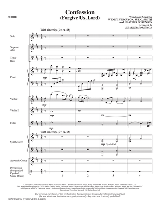 Book cover for Confession (Forgive Us, Lord) (arr. Heather Sorenson) - Full Score