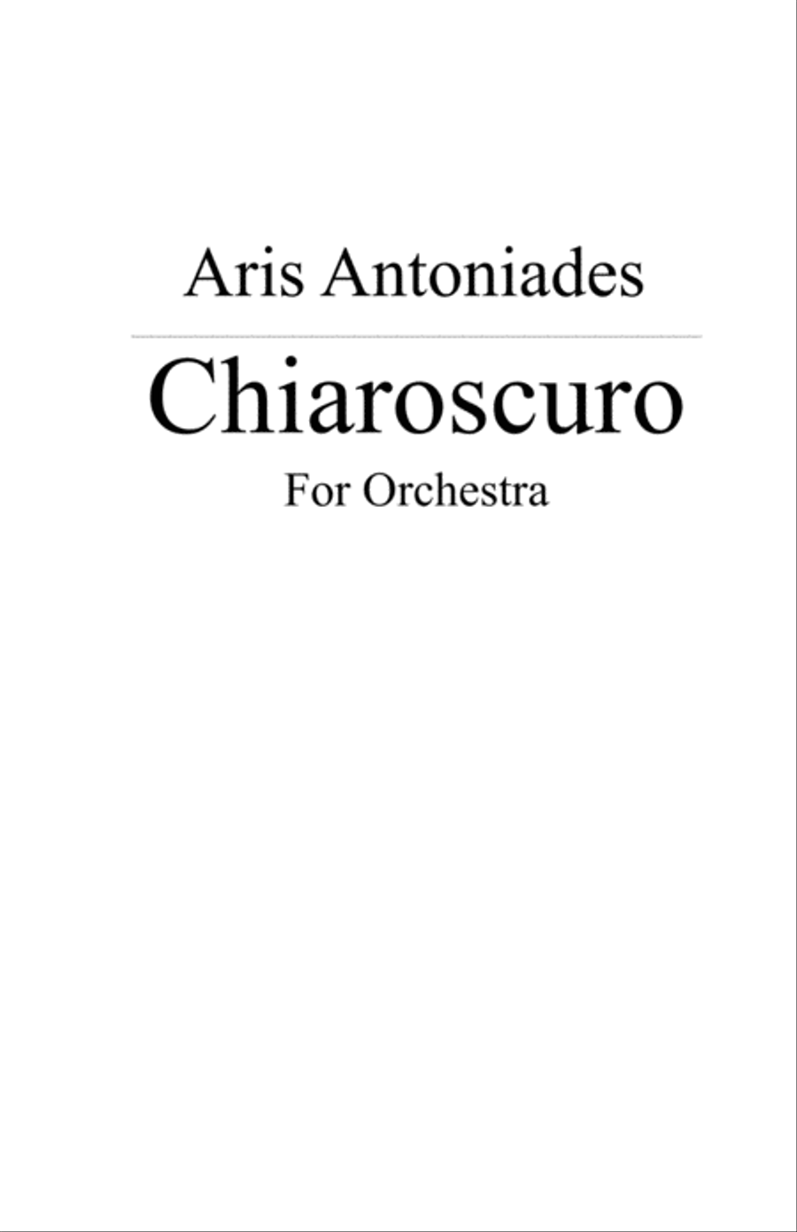 Chiaroscuro for Orchestra (Score and Parts) Full Orchestra scores gallery preview page 3