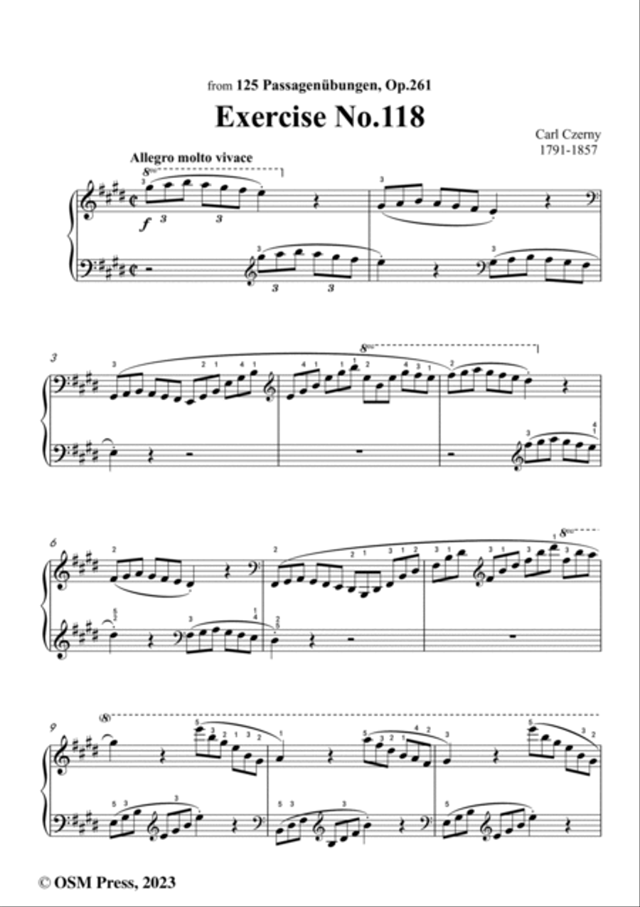C. Czerny-Exercise No.118,Op.261 No.118 Piano Method scores gallery preview page 2