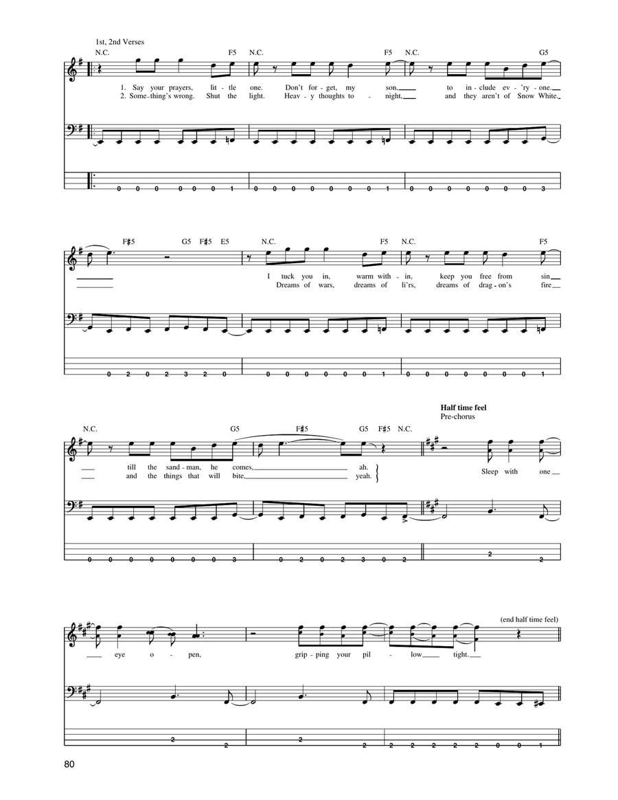 Enter Sandman Acoustic Guitar scores gallery preview page 2