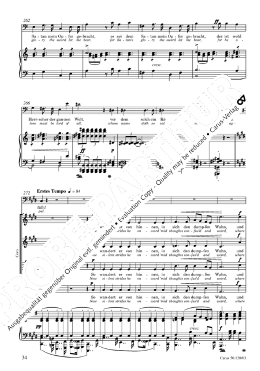 Christoforus + Das Tochterlein des Jairus (Gesamtausgabe, Bd. 9) 4-Part scores gallery preview page 35