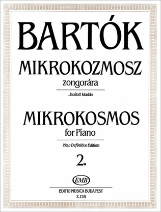Book cover for Mikrokosmos for piano 2