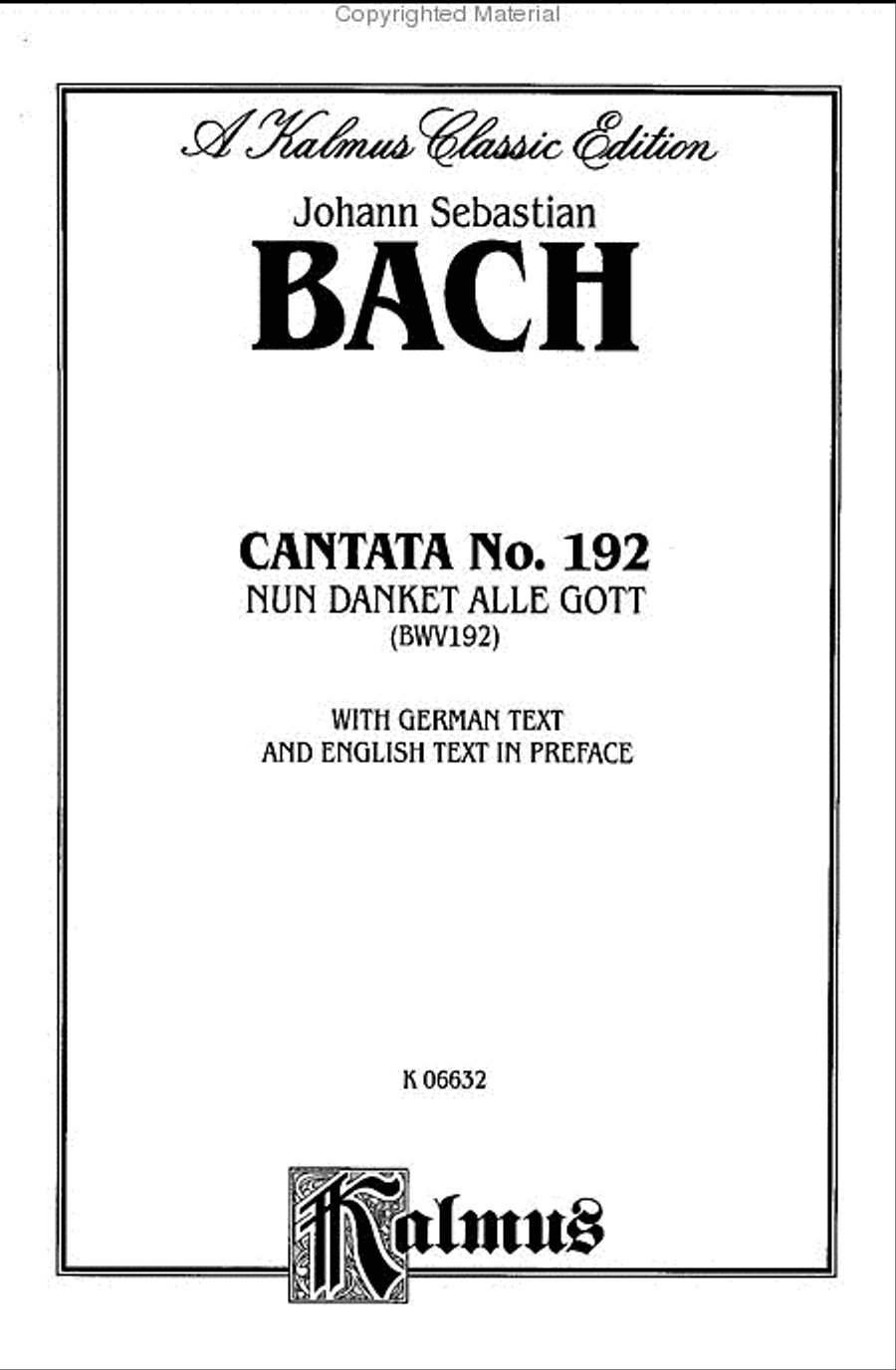 Cantata No. 192 -- Nun danket alle Gott 4-Part scores gallery preview page 2