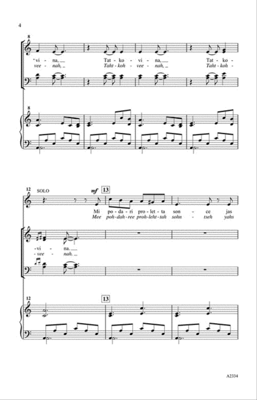 Tatkovina Tatkovina 4-Part scores gallery preview page 3