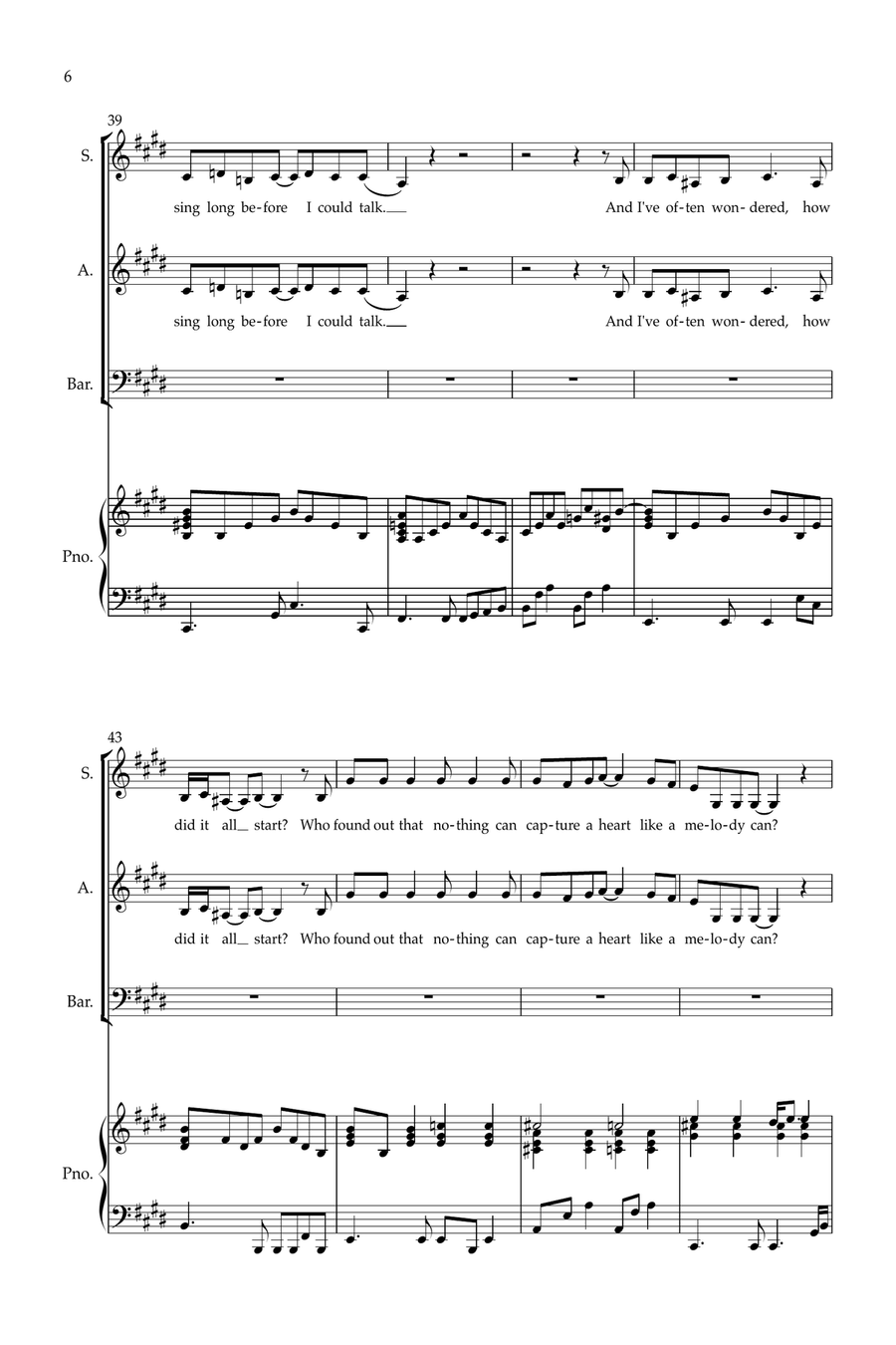 Thank You For The Music 3-Part scores gallery preview page 6