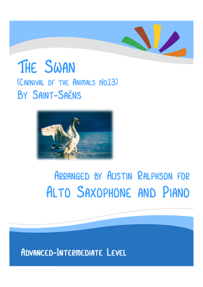 The Swan (Carnival of the Animals No.13) - alto sax and piano with FREE BACKING TRACK