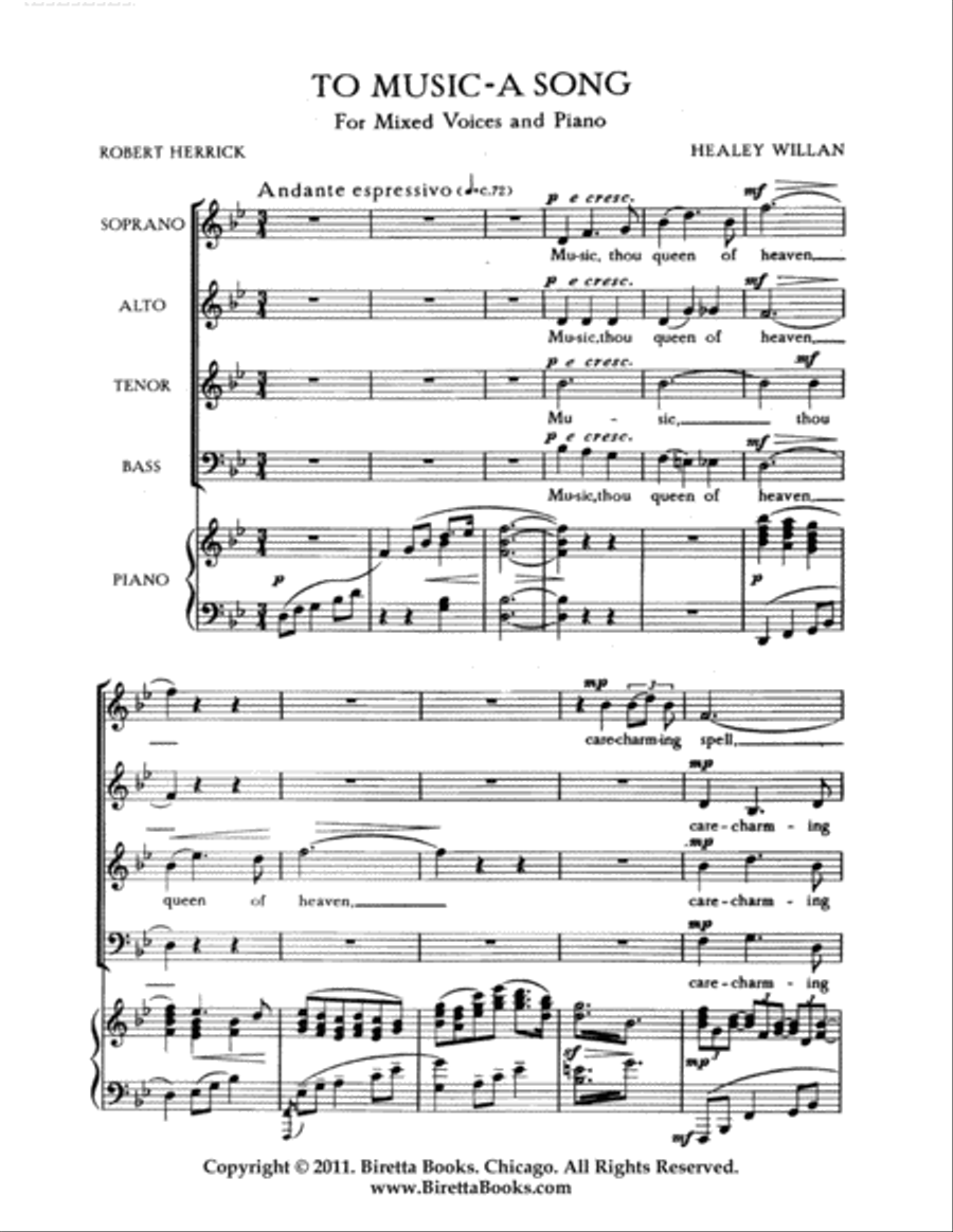 To Music - A Song 4-Part scores gallery preview page 3