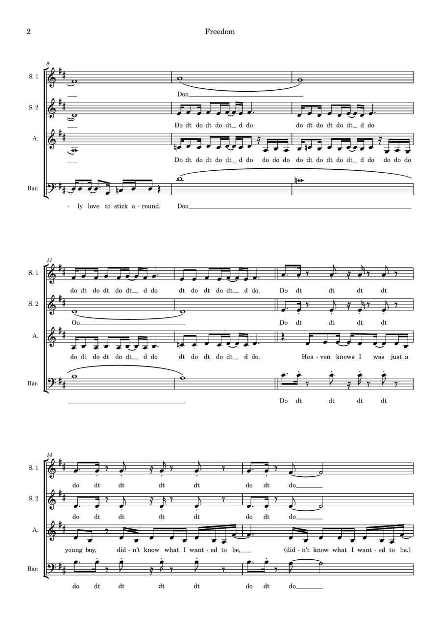 Freedom (arr. Hazel Hannam) Choir scores gallery preview page 2