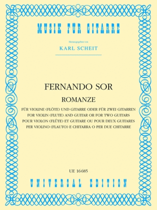 Book cover for Romanze, Guitar/Violin, (Scheit)