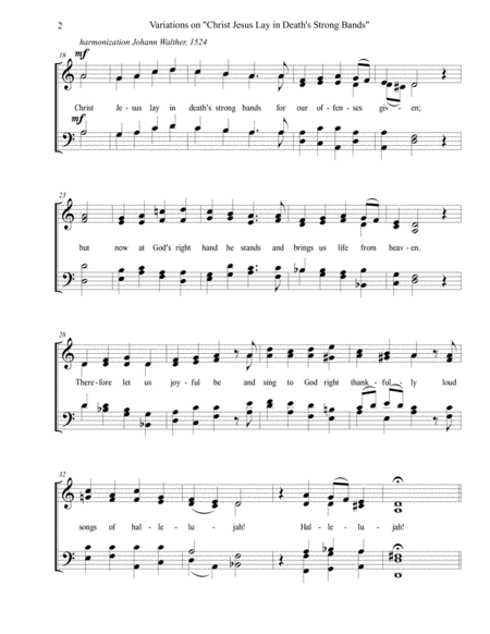 Christ Jesus Lay in Death's Strong Bands (SATB) image number null