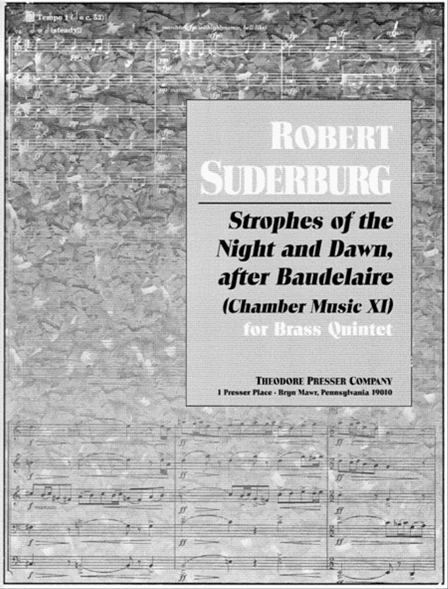 Strophes of the Night and Dawn, after Baudelaire Chamber Music scores gallery preview page 1