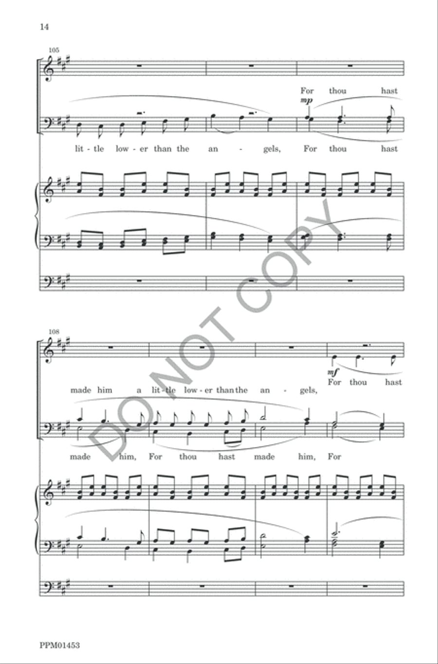 Psalm VIII 4-Part scores gallery preview page 17