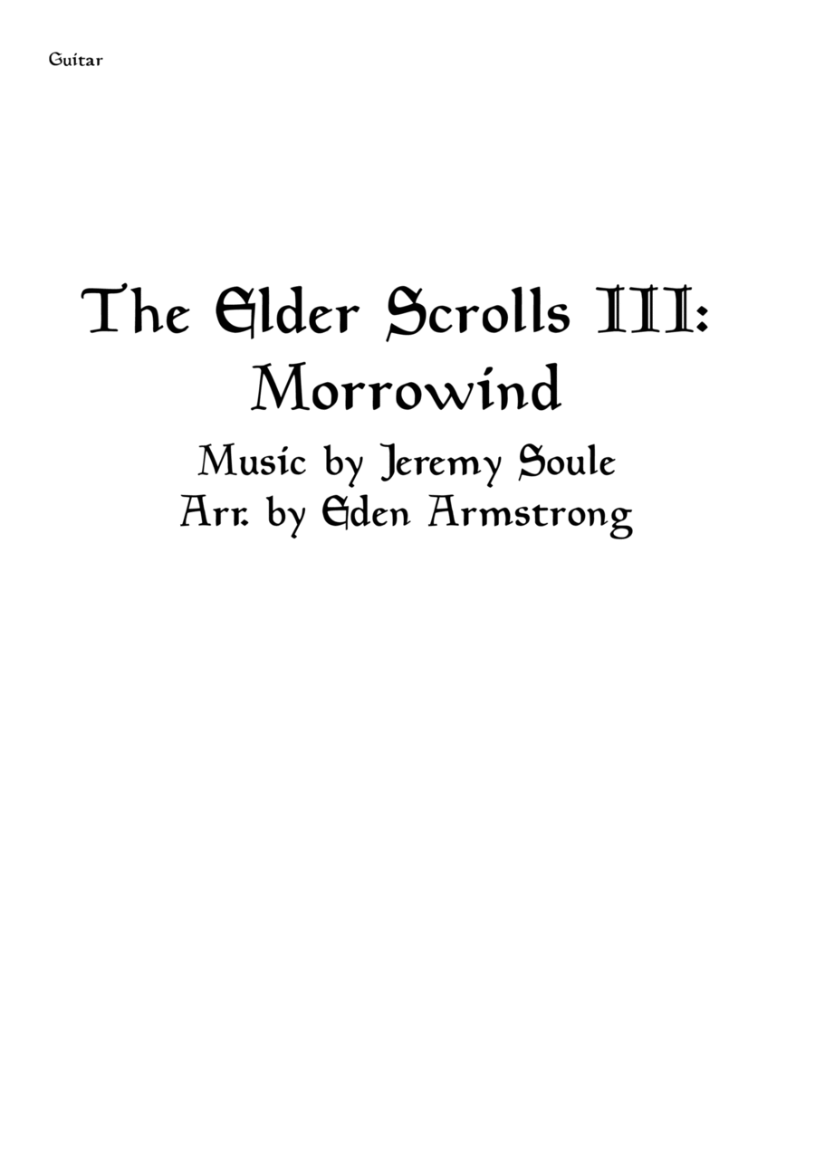 Elder Scrolls Iii Morrowind Acoustic Guitar scores gallery preview page 1