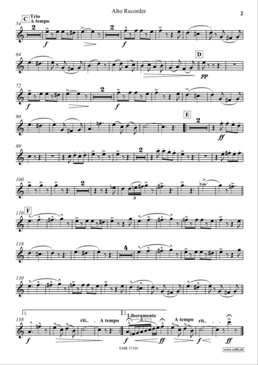 The Liberty Bell Alto Recorder scores gallery preview page 3