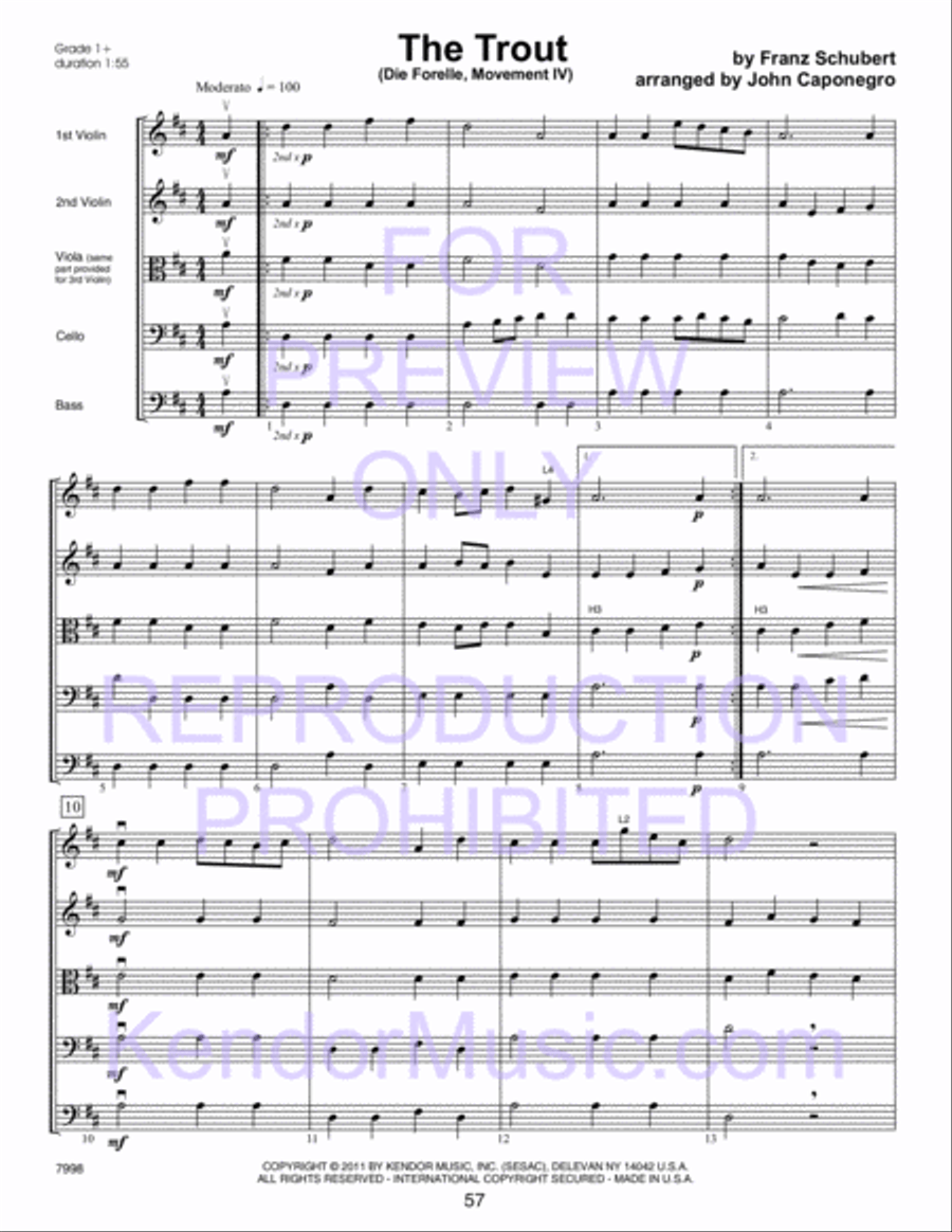 Kendor Concert Favorites, Volume 2 (Score) Score scores gallery preview page 62