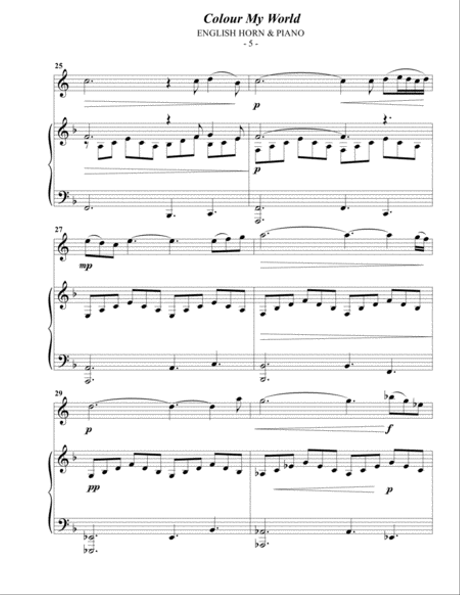 Colour My World English Horn scores gallery preview page 5