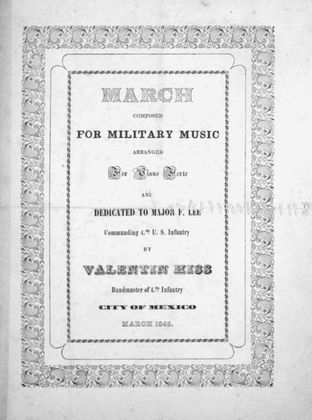 March Composed For Military Music