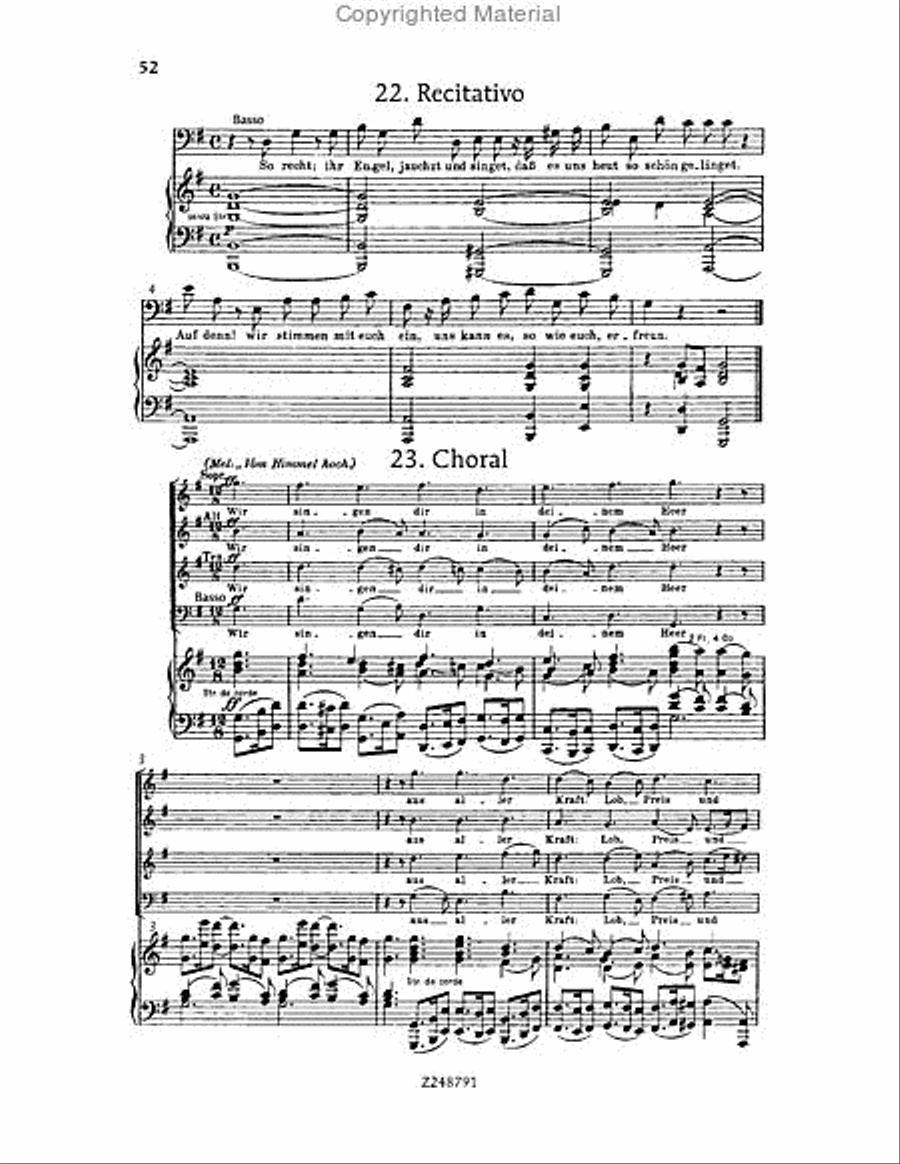 Christmas Oratorio, BWV 248 Choir scores gallery preview page 51