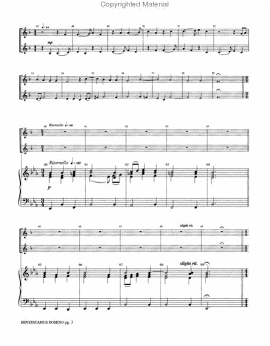 Benedicamus Domino Trumpet Duet scores gallery preview page 3