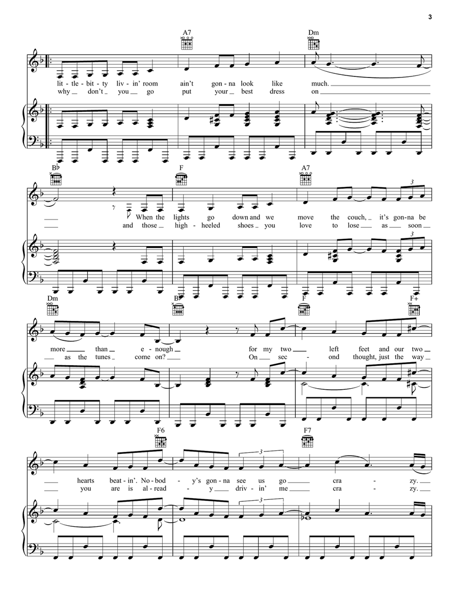 Why Don't We Just Dance Piano, Vocal, Guitar scores gallery preview page 3
