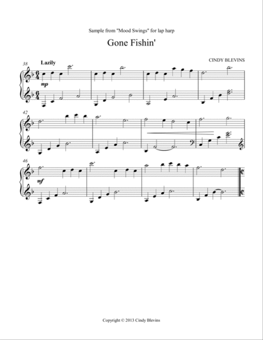 Mood Swings, 14 original solos for Lap Harp Lap Harp scores gallery preview page 4