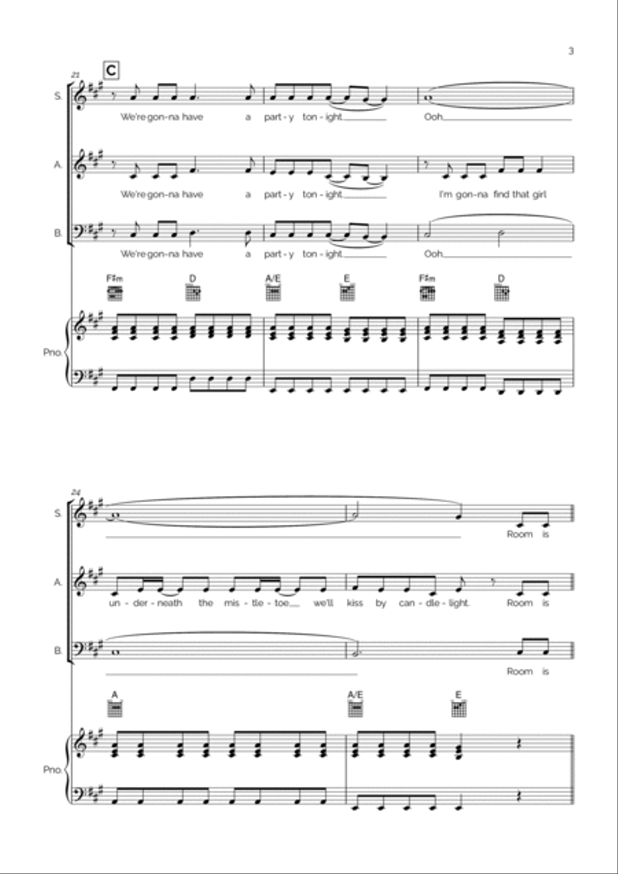 Merry Christmas Everyone 3-Part scores gallery preview page 3