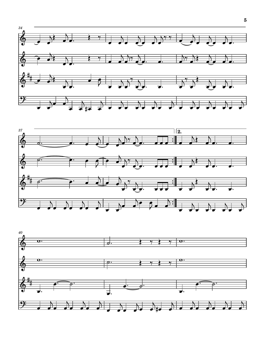 Easy Livin' Woodwind Quartet scores gallery preview page 6