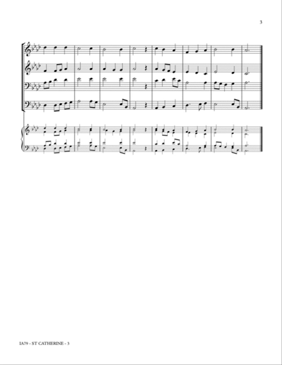 ST CATHERINE (Faith of our Fathers) ST CATHERINE (Faith of our Fathers) Small Ensemble scores gallery preview page 3