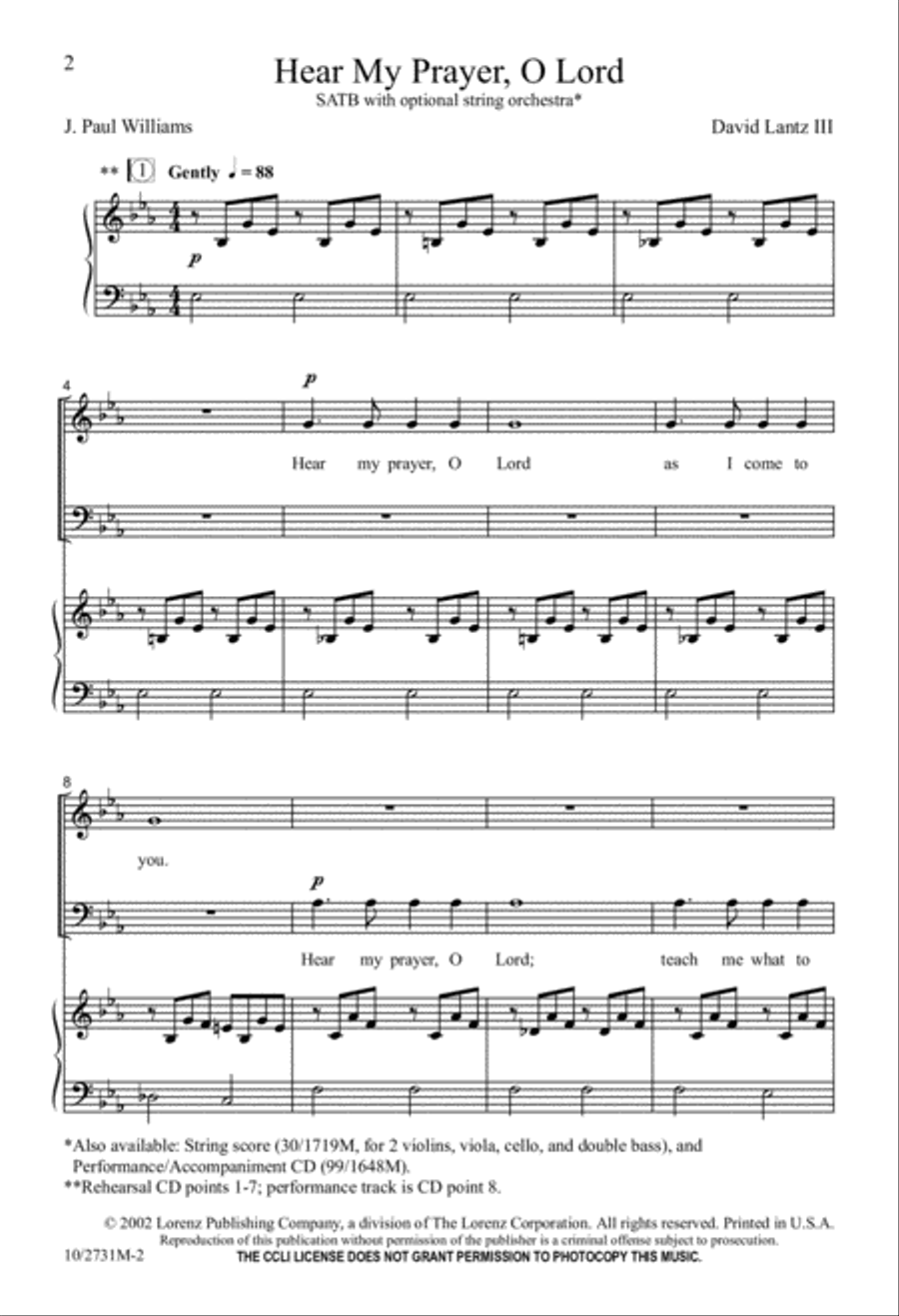 Hear My Prayer, O Lord! 4-Part scores gallery preview page 2