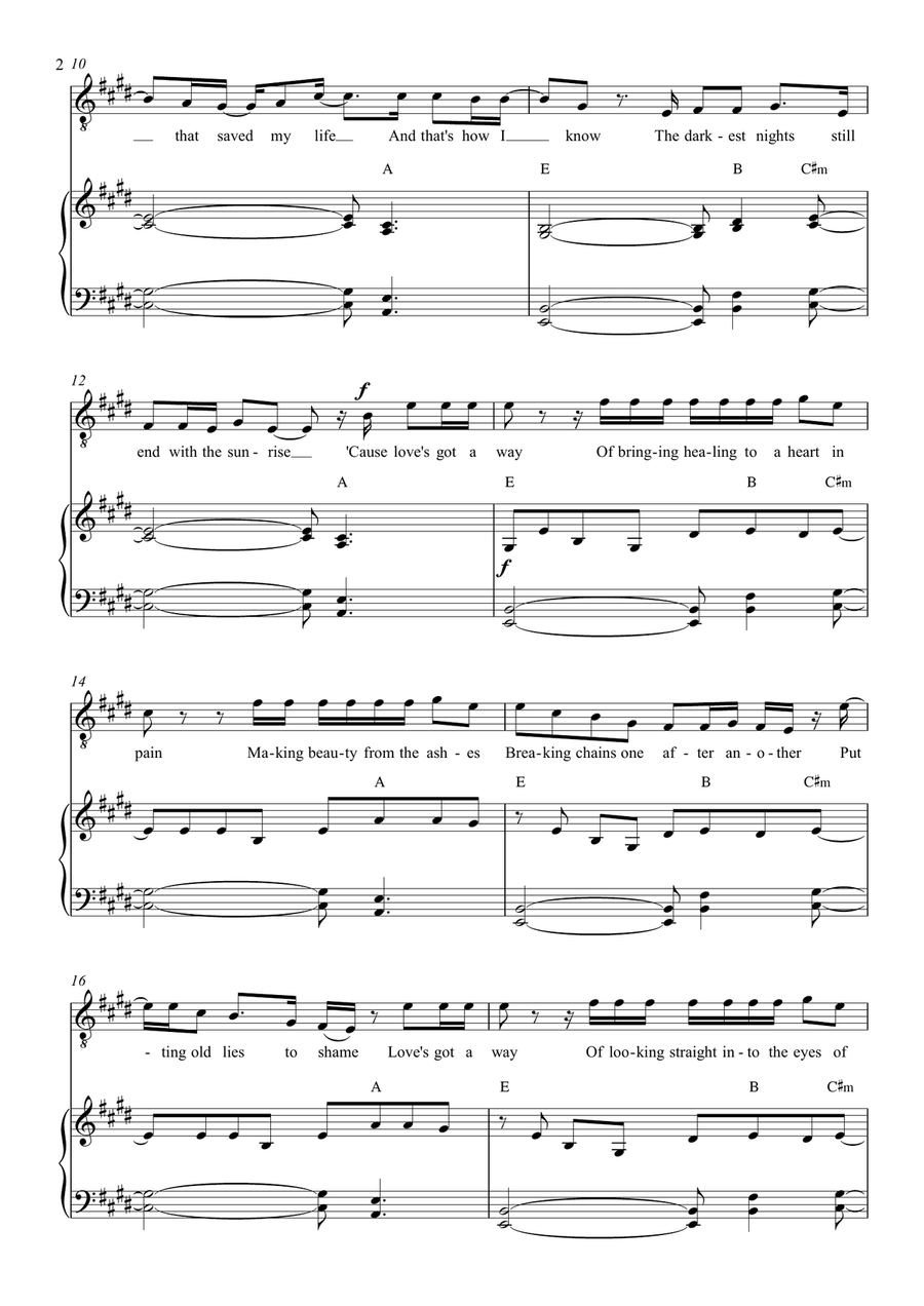 Loves Got A Way Piano, Vocal, Guitar scores gallery preview page 2