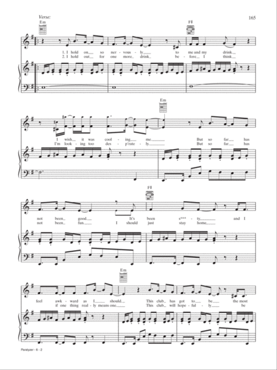 Paralyzer Piano, Vocal, Guitar scores gallery preview page 2