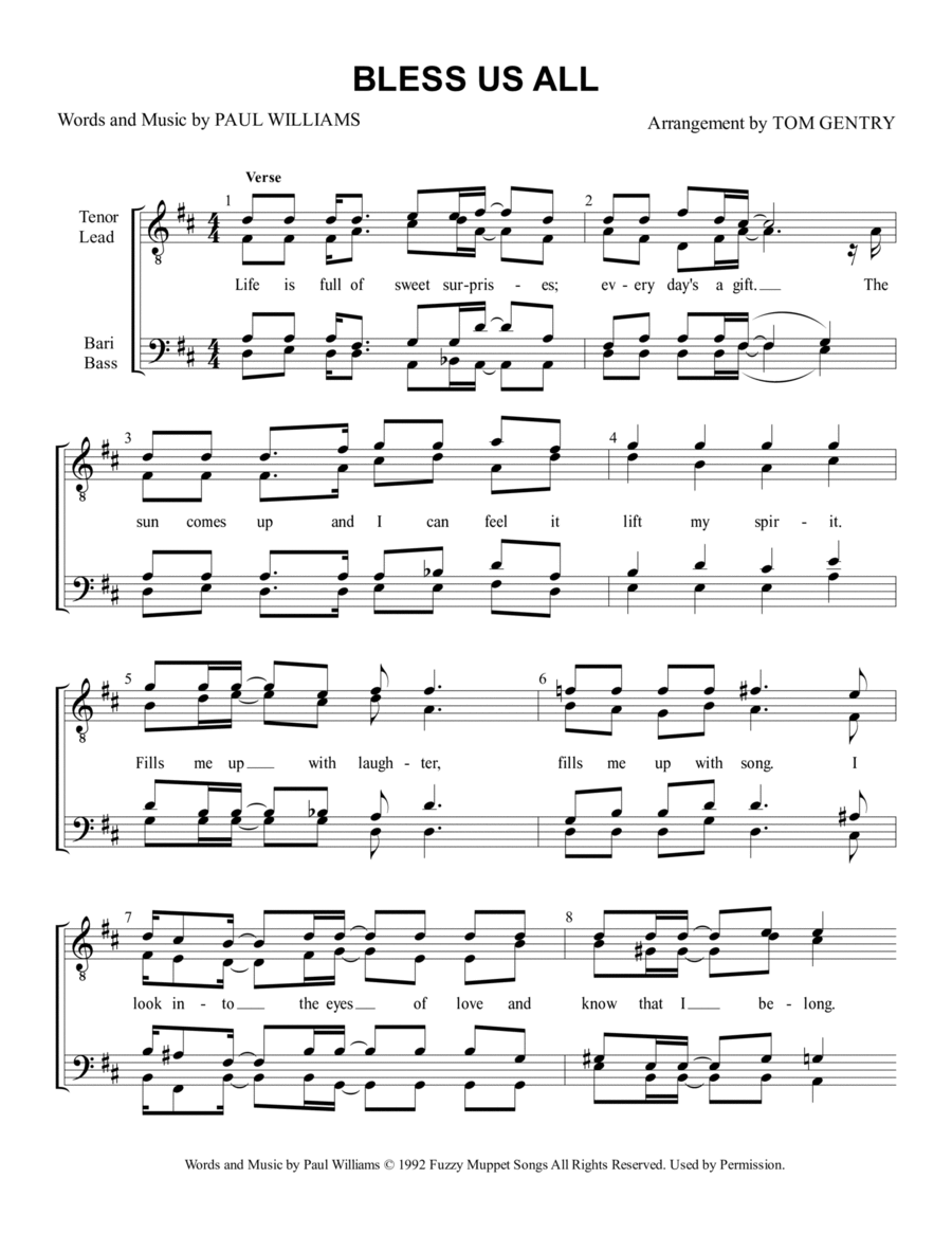 Bless Us All TTBB scores gallery preview page 1