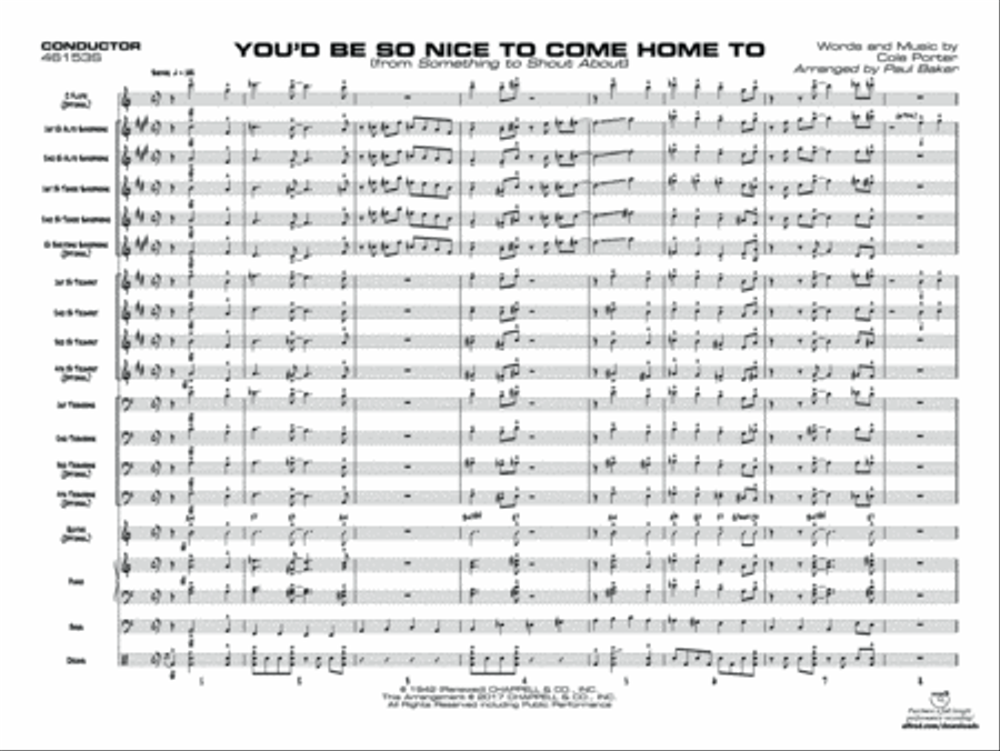 You'd Be So Nice to Come Home To: Score Jazz Ensemble scores gallery preview page 3