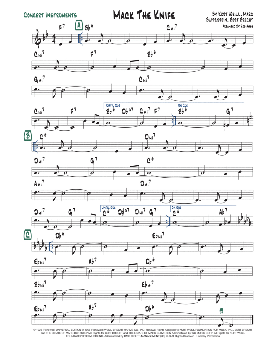Mack The Knife Voice scores gallery preview page 1