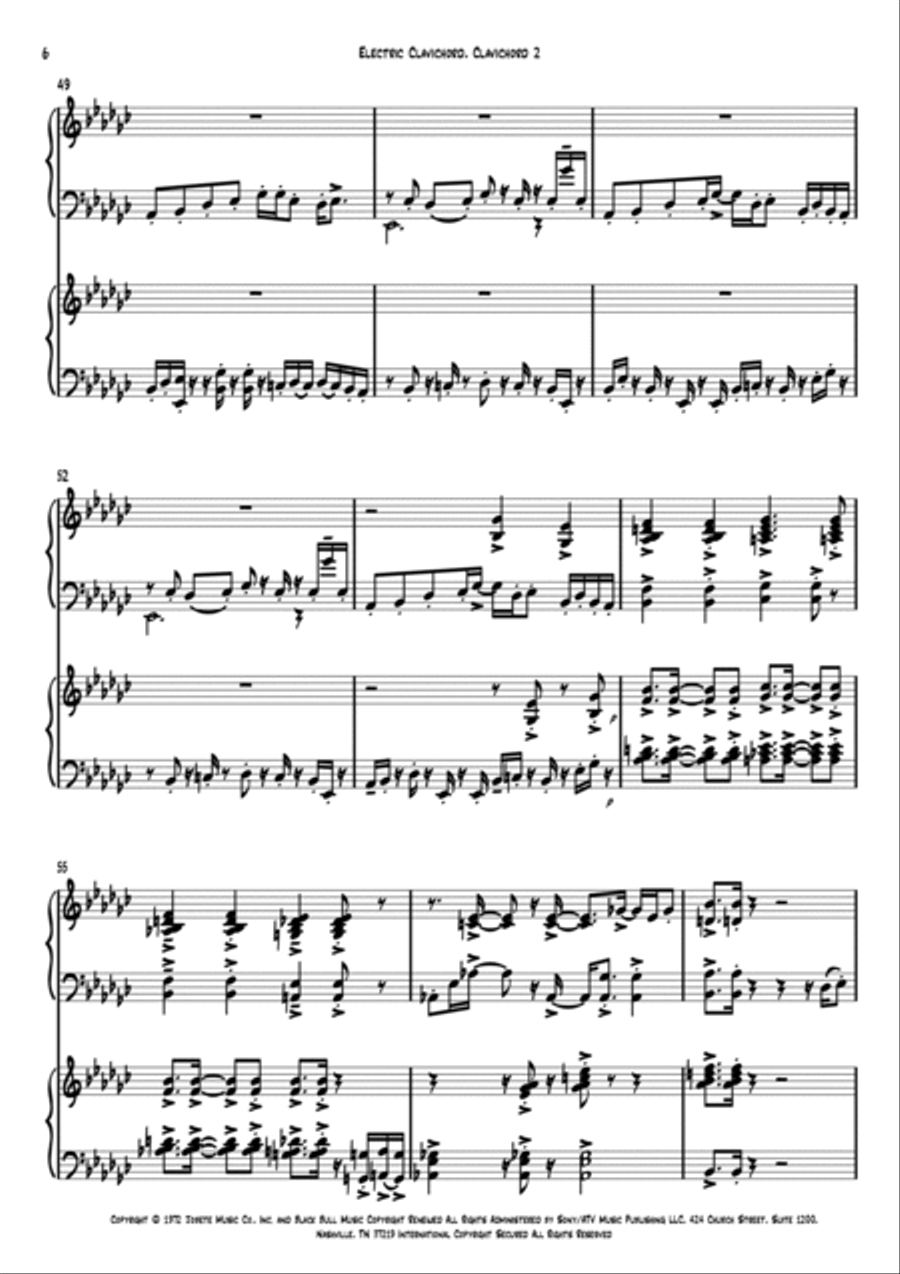 Superstition 1 Piano, 4-Hands scores gallery preview page 6