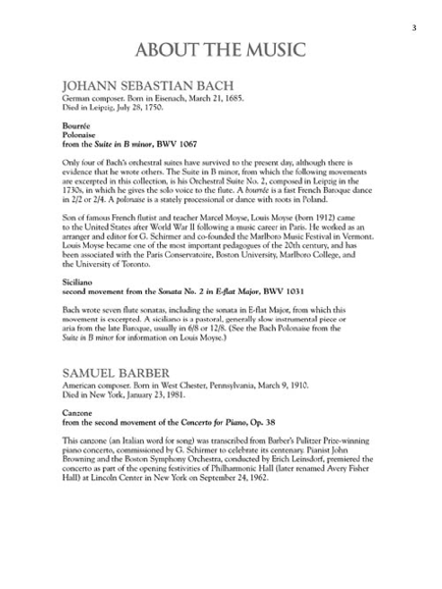The Flute Collection – Intermediate Level Flute Solo scores gallery preview page 4