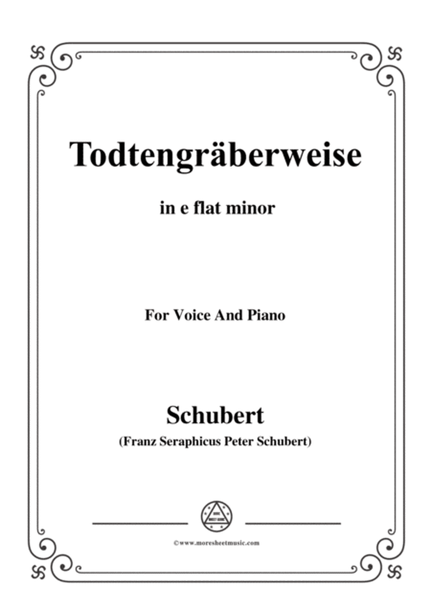 Schubert-Todtengräberweise(Gravedigger's Song),D.869,in e flat minor,for Voice&Piano image number null